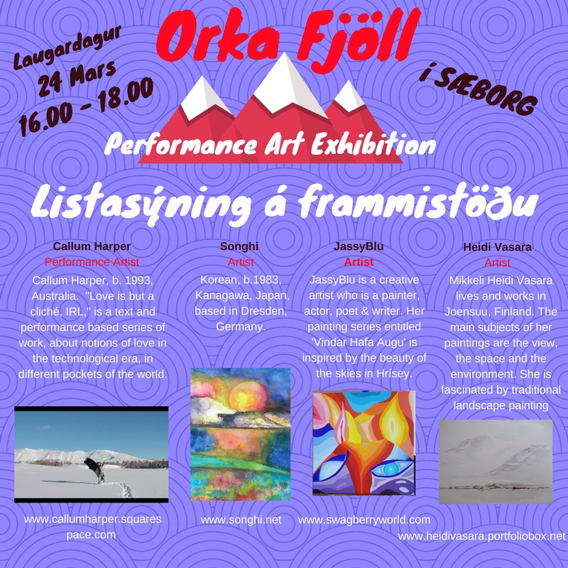 Art Exhibition - Hrisey, Iceland flier